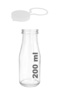 200 ml Transparent Milk, Buttermilk, Water, Lemonade Bottle 200 Cc Glass Bottle with Hanging Cap 15 Pieces - 6
