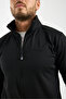 Men's Black Scuba Fabric Full Zip Sweatshirt - Tracksuit Top - 4