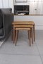 Zigon Coffee Table & Side Table 3-Piece Wooden Leg Coffee Table - Walnut - 3