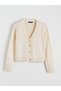 Ozmarka New Season V-Neck Self-Patterned Women's Knitwear Cardigan - 5