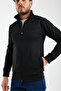 Men's Black Scuba Fabric Full Zip Sweatshirt - Tracksuit Top - 3