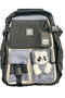 Skear Apex Primary and Secondary School Bag – Gray School Backpack with Teddy Bear Detail