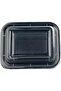 Black Base Rectangular Food Containers with Lids – 5 Pack | 12 oz | Reusable, Microwave & Freezer - 6