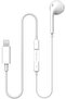 Lightning Mono Earphones with Microphone, In-Line Controls, Durable 1.2 Meter Cable, White