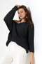 Women's Oversized Casual Comfortable Fit Boat Neck Knitwear Sweater - 5