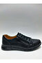 Genuine Leather Zippered Large Size (45-46....) Black Flexible Rubber Sole Men's Shoes