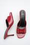 Women's Heeled Sandals Burgundy Yanki - 3