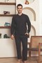 Men's Tracksuit Pajama Set - Smoked Winter Fleece-Lined Thessaloniki Fabric 1220Uk