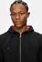 Jalen Black Hooded Printed Loose Fit Cotton Men's Cardigan - 3