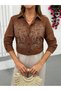 Women's Flower Embroidered Shirt - 4