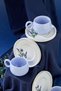 Lavender Floral Lilac Luxury Coffee Cup Set for 6 People, Cup Set - 4