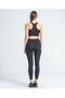 Black Sports Leggings with Tulle Detail - High Waist Leggings - Sports Leggings Pants - 3