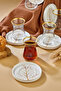 Linden Gold Decorated 12-Piece Tea Glass Set for 6 People - 7