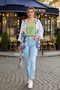 High Waist Lycra Leg Laser Cut Jeans
