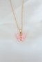 Gold Plated Pink Pearlescent Butterfly Necklace - Ebj260123W26084