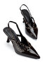 Bella Patent Leather Pointed Toe Women's Heeled Shoes - 3