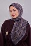 وشاح من القطن الحريري بنمط بلاط أرجواني