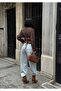 Women's Brown Back Detailed Buttoned Shirt Yel221795 - 3
