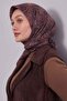 وشاح من القطن الحريري بنمط الصين بورجوندي - 2