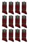 La'Pescara Ultra Luxury 12-Pack Zebra Red Mercerized Men's Socks Crp415