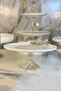 Silver Diamond Butterfly Detailed Footed Porcelain Presentation Plate (27 cm) - 2