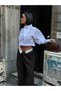 Women's White Elastic Waist Crop Shirt Yel221784 - 3
