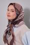 وشاح قطني ناعم بنمط جلد الفهد وحواف بنية اللون