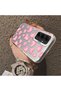 Samsung Galaxy A55 Compatible Hard Acrylic Back Silicone Edge Lens Protection Case Heart Pattern - 3