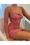 Women's Dusty Rose Degaje Collar Mini Dress Yel221158 - 7