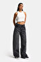 Women's Smoky Gray 4s6-14 Super Baggy Hem Detail Design Denim Jeans - 7