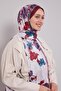 Cranberry edge floral patterned craze comfort shawl - 2