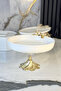 Porcelain Flower Detailed Presentation Bowl & Salad Appetizer Presentation Bowl - 3