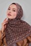 وشاح من الحرير والقطن بنمط ديزي الخردلي