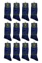 La'Pescara Ultra Luxury 12-Pack Zebra Blue Mercerized Men's Socks Crp418