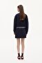 Quzu Striped Detailed Skirt Navy Blue - 2