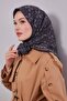 وشاح من الحرير والقطن بنمط أنثراسايت - 2