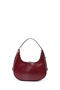 Wrinkled Textured Claret Red Shk110 Zippered Hand, Arm and Shoulder Bag with Special Adjustable Strap