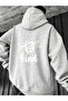 سويت شيرت للجنسين من Bay/ KIND بطباعة خلفية قصة فضفاضة بغطاء رأس