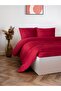 Double 100% Cotton Satin Fitted Sheet Duvet Cover Set with Zippered Bag - 2