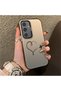 Samsung Galaxy S24 Compatible Hard Acrylic Back Silicone Edge Lens Protection Case Heart Pattern - 4