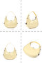 Wrinkled Textured Yellow Shk110 Zippered Hand, Arm and Shoulder Bag with Special Adjustable Strap - 8
