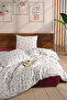 Violet 100% Cotton Double Duvet Cover Set 200X220 cm Red - 2