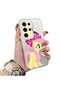 Samsung Galaxy S24 Ultra Compatible Hard Acrylic Back Silicone Edge Lens Protection Case My Little Pony