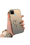 For Realme C21Y/C25Y Compatible Hard Acrylic Back Silicone Edge Lens Protection Case Heart Pattern