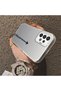 Samsung Galaxy A73 Compatible Hard Acrylic Back Silicone Edge Lens Protection Case Simple Plane Pattern - 3