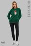 Women's Long Sleeve Heart Sign B Printed Crew Neck Hoodless Sh Fleece-Lined O Oversized Sweatshirt - 4