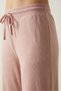 100% Cotton Single Jersey Compact Combed Cotton Fabric Women's Pajama Bottoms Loose Fit Pink Wide Leg Drawstring Anti-Sweat Bottoms Without Pockets Breathable - 8