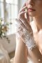Noir Fleur Tulle Ankle-Length Gloves with Feather and Flower Detail |   Couture Touch Special Design