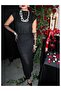Sleeveless Waist-Fitted Lace Dress - 4