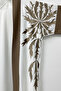 Luxury White Brown 2 Piece Abaya Set With Inner Leaf Embroidery Modern Modest Wear Women Dress - 7